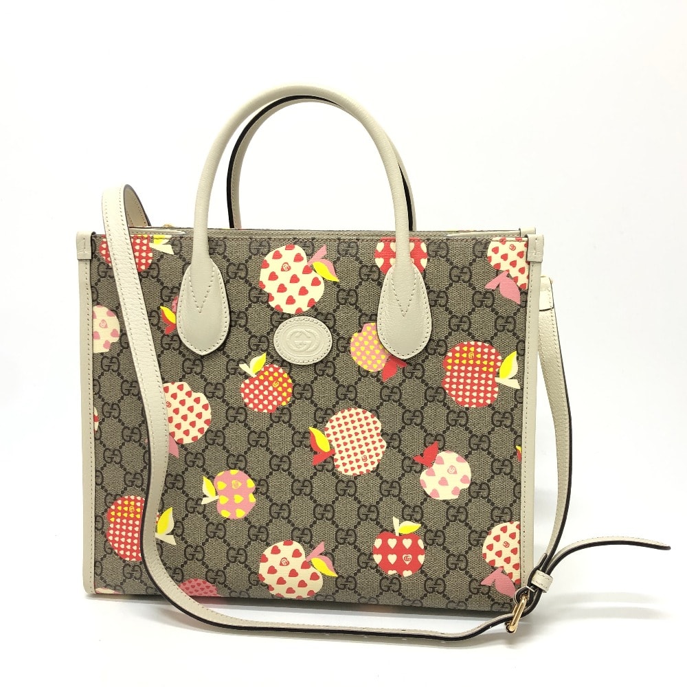 グッチ GUCCI レポム 659983 GG 2WAY カバン ハンドバッグ GGスプリームキャンバス ベージュ