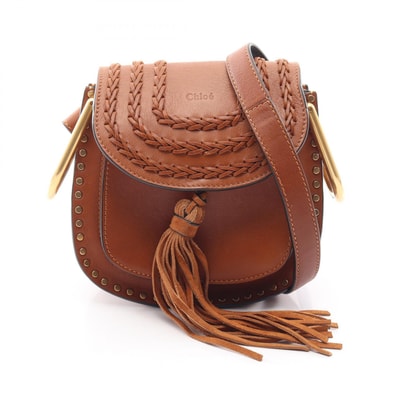 クロエ Chloe ハドソン ショルダーバッグ バッグ レザー スウェード レディース ブラウン系 【中古】