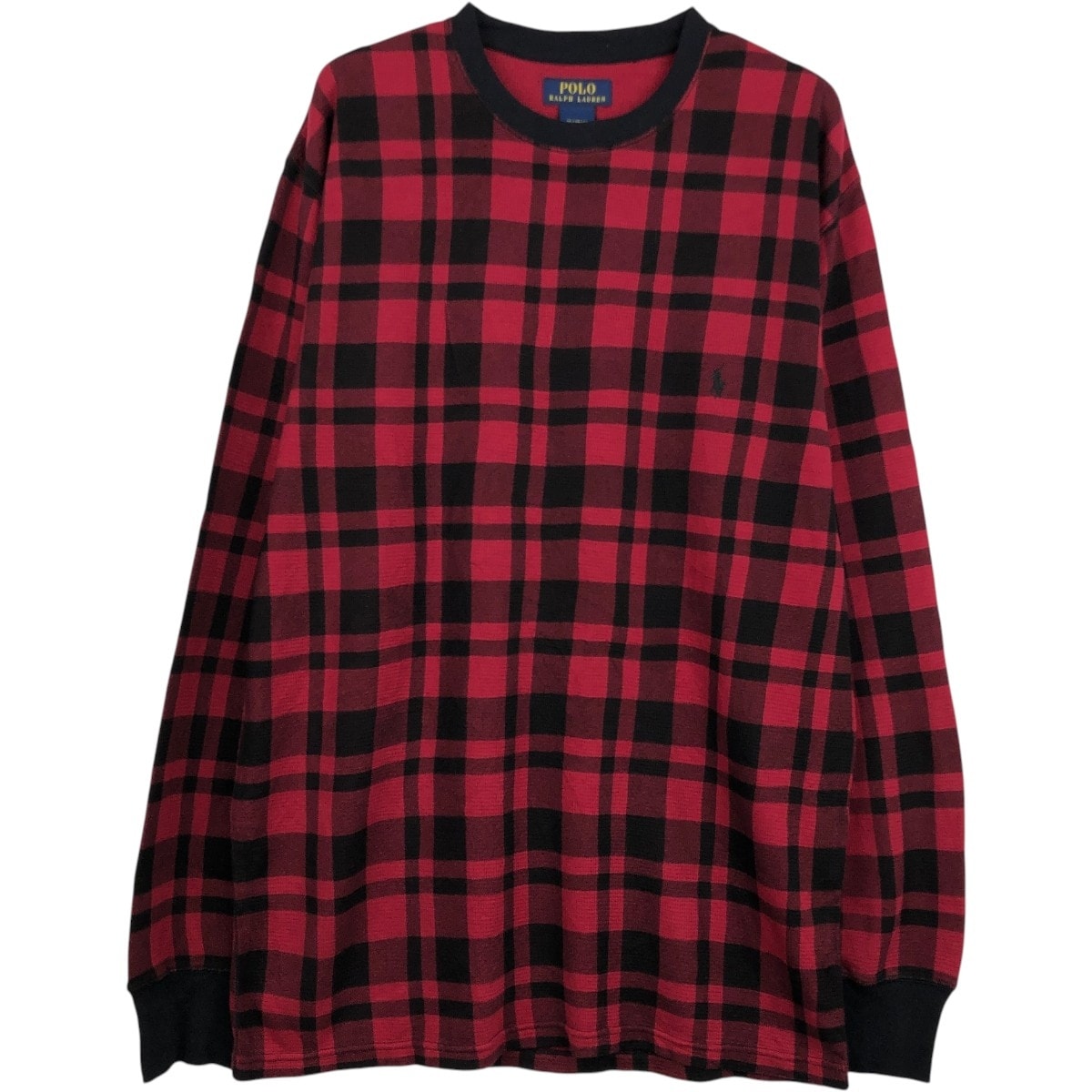 古着 ラルフローレン Ralph Lauren POLO RALPH LAUREN チェック柄 サーマルロングTシャツ メンズXL相当/eaa669407