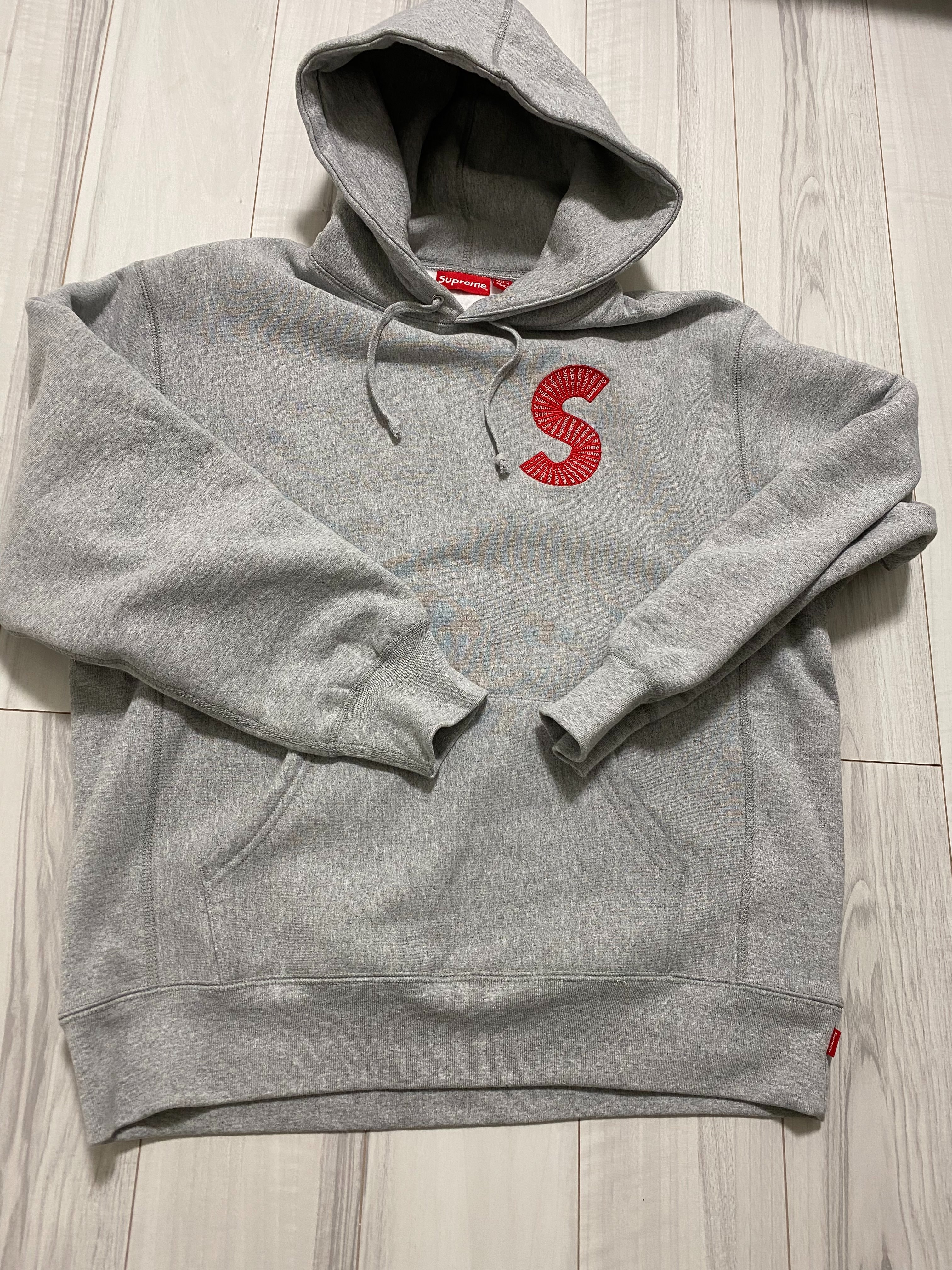 Supreme S Logo Hooded Sweatshirt "Heather Grey" (20FW)
