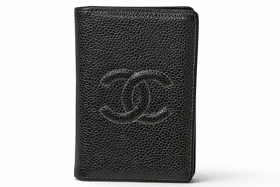 シャネル カードケース/名刺入れ ヴィンテージ CHANEL ココマーク キャビアスキン ブラック【中古】