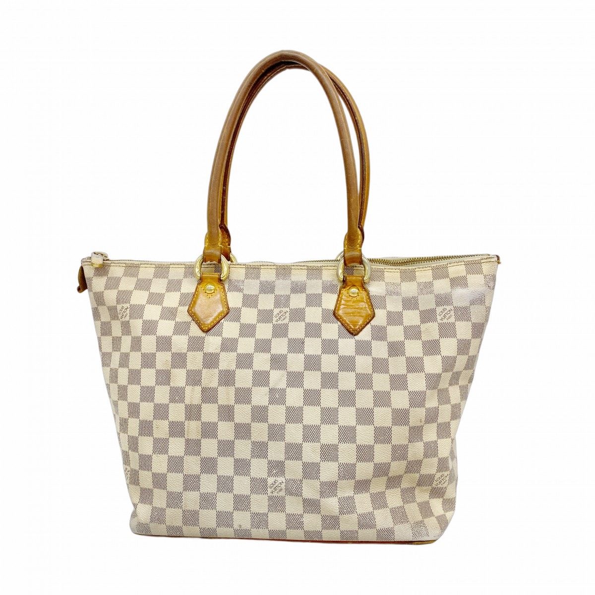 【6dd4749】ルイヴィトン トートバッグ ダミエ・アズール サレヤMM N51185 ホワイト【中古】レディース