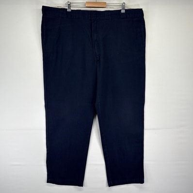 古着 ディッキーズ Dickies ワークパンツ 874 ワンポイントロゴ 長ズボン 大きいサイズ チノパン ネイビー メンズ