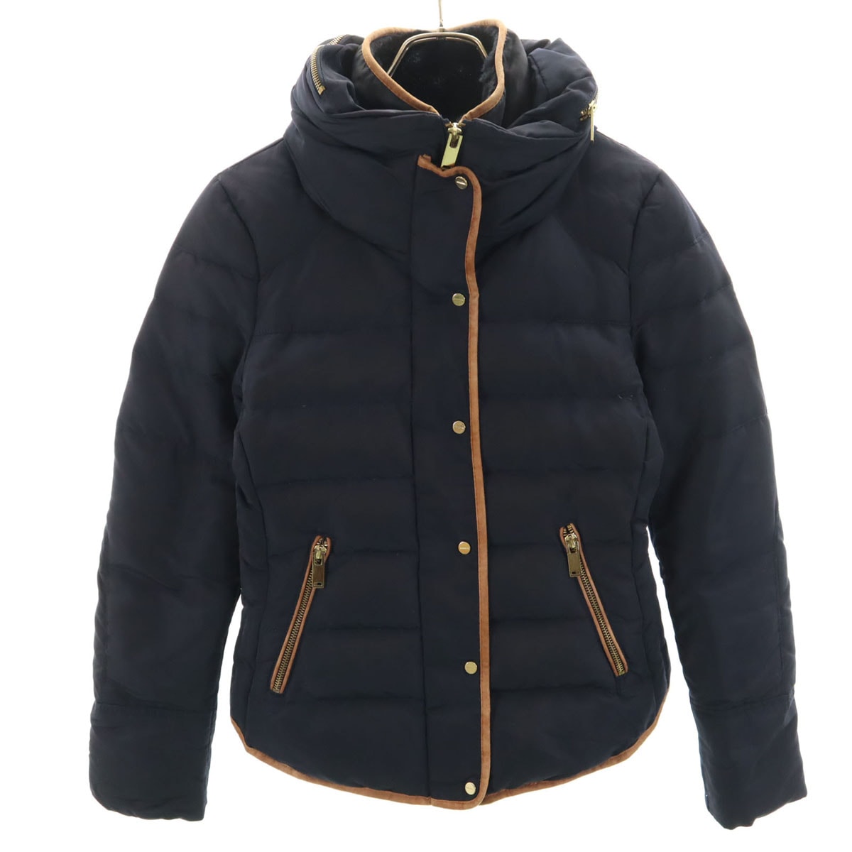 ZARA BASIC ザラベーシック ダウンジャケット S ネイビー