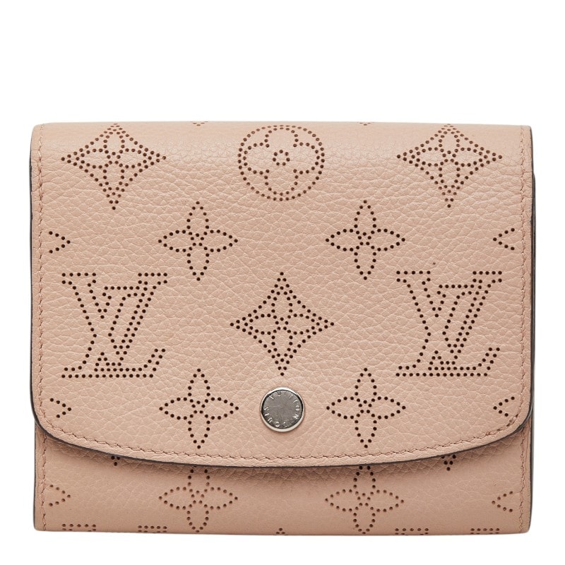 ルイ ヴィトン マヒナ ポルトフォイユ イリス 二つ折り財布 M62542  マグノリア ピンク レザー レディース LOUIS VUITTON 【中古】