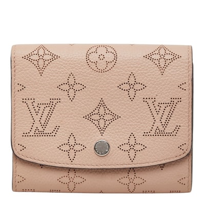ルイ ヴィトン マヒナ ポルトフォイユ イリス 二つ折り財布 M62542 マグノリア ピンク レザー レディース LOUIS VUITTON 【中古】
