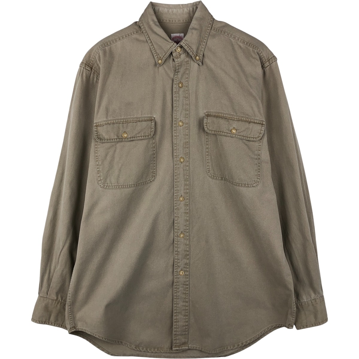 古着 ブルックスブラザーズ Brooks Brothers Est.1818 長袖 ボタンダウン ワークシャツ メンズM相当/eaa606736