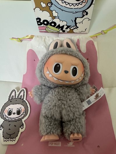 POP MART THE MONSTERS (LABUBU) Exciting Macaron Plush Series SESAME BEAN