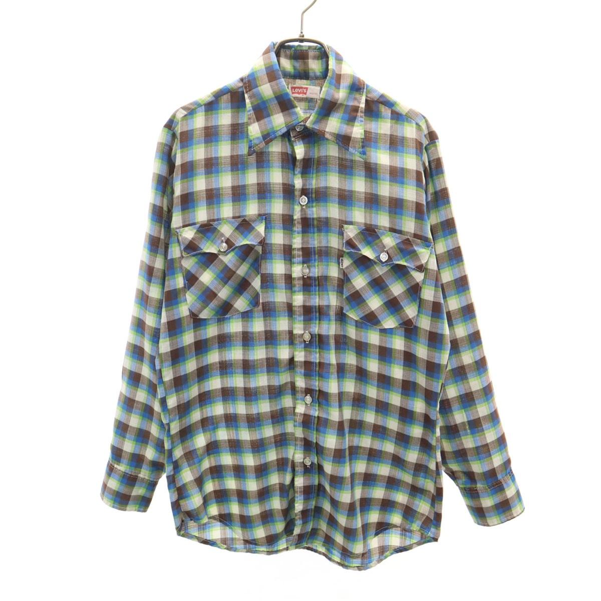 Levi's リーバイス 70s ヴィンテージ チェック柄 長袖 シャツ M マルチ