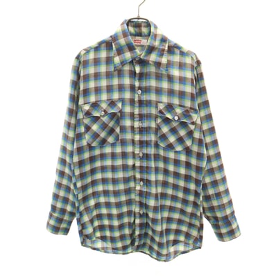 Levi's リーバイス 70s ヴィンテージ チェック柄 長袖 シャツ M マルチ