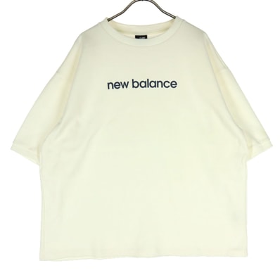 NEW BALANCE ニューバランス ワンポイントロゴ 半袖 クルーネック Tシャツ M オフホワイト系