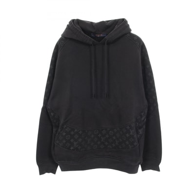 ルイ・ヴィトン LOUIS VUITTON サークルカット スウェット モノグラム パーカー 衣料品 トップス コットン メンズ ブラック系 RM211Q RLE HKY43W 【中古】