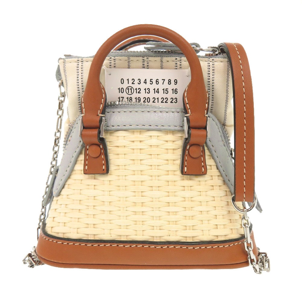 メゾン マルジェラ 5AC クラシックベビー ラフィア レザ