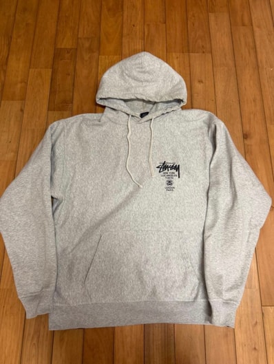 Stussy World Tour Hoodie "Ash Heather"