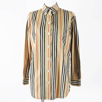 美品 バーバリー
長袖シャツ ベージュ レディース 36 8011359