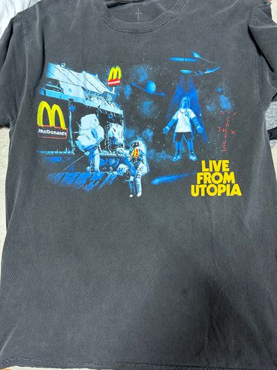Travis Scott Cactus Jack x McDonald's Live From Utopia T-Shirt "Black"