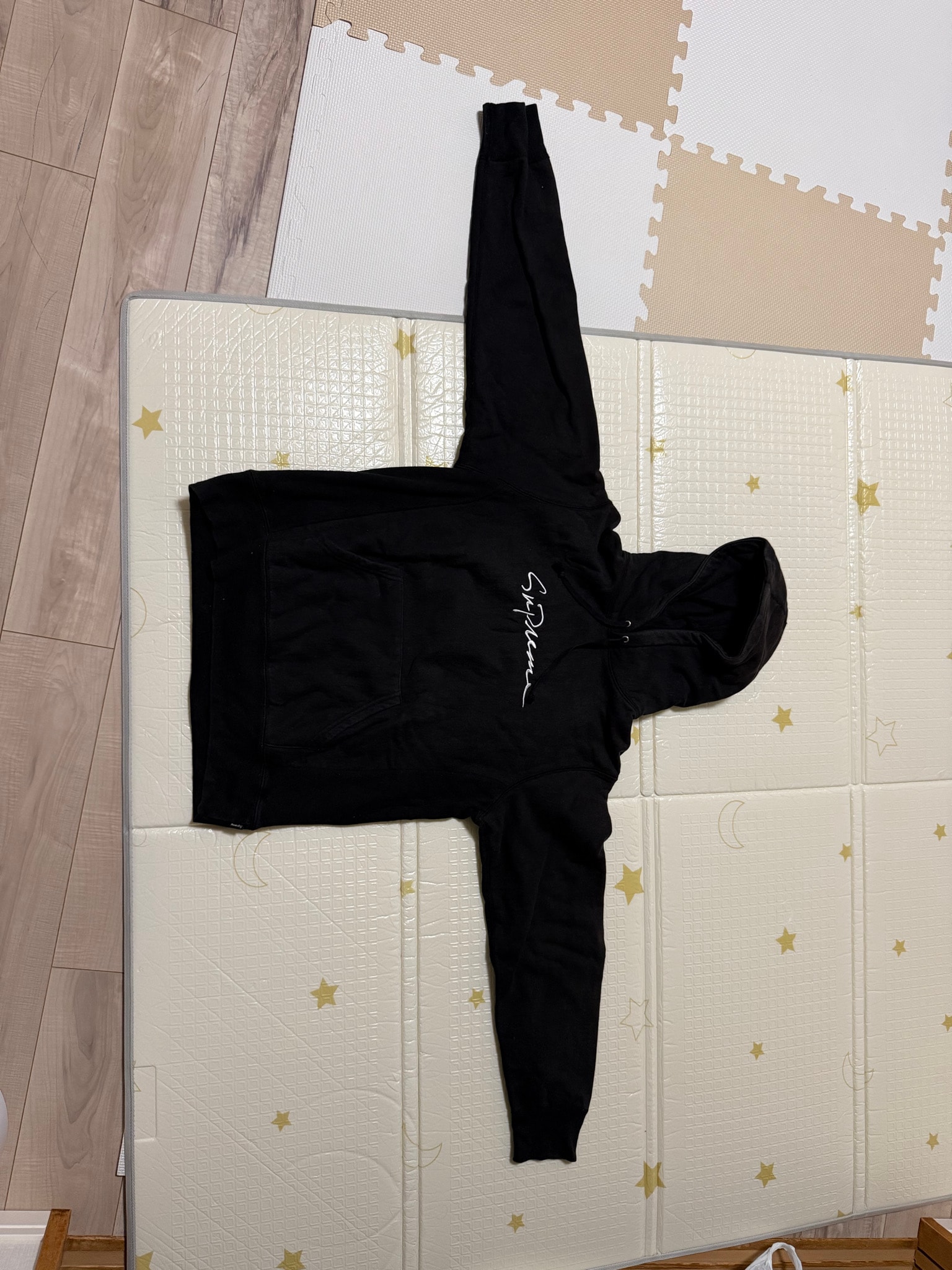 Supreme Classic Script Hooded Sweatshirt "Black"