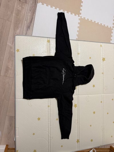 Supreme Classic Script Hooded Sweatshirt "Black"