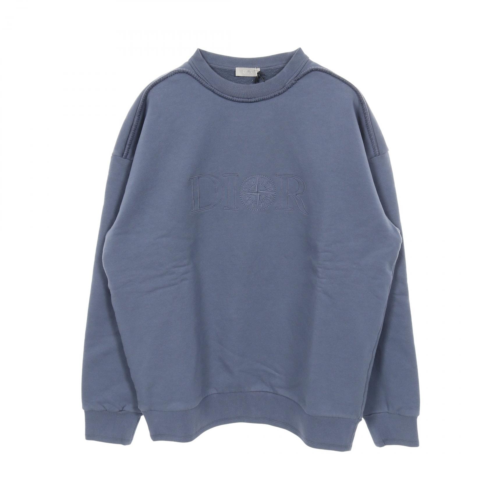 ディオール Dior DIOR × Stone Island スウェット 衣料品 トップス コットン メンズ ブルー系 【中古】