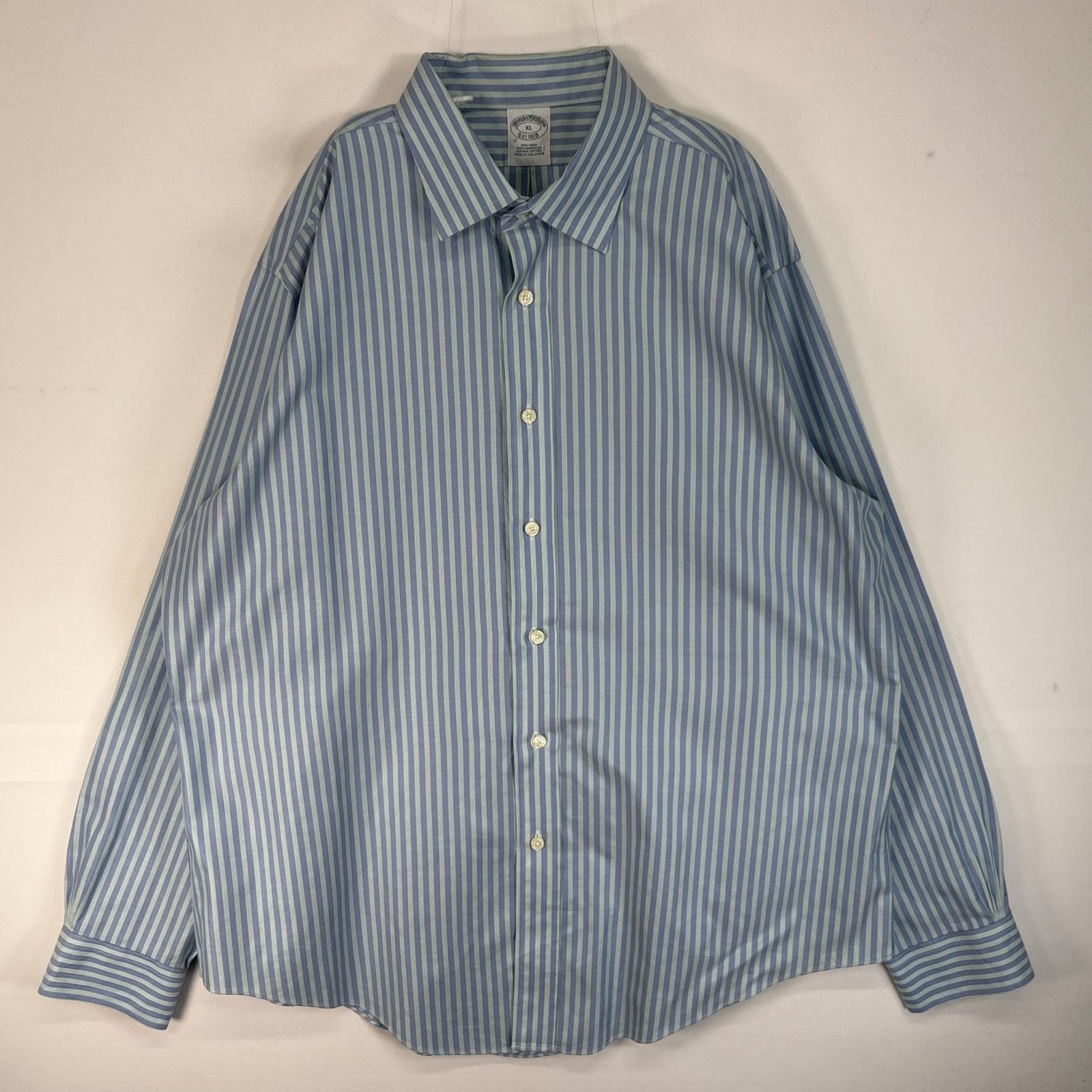 古着 ブルックスブラザーズ Brooks Brothers 長袖シャツ ストライプ NON-IRON XL  ブルー系 マルチカラー メンズ