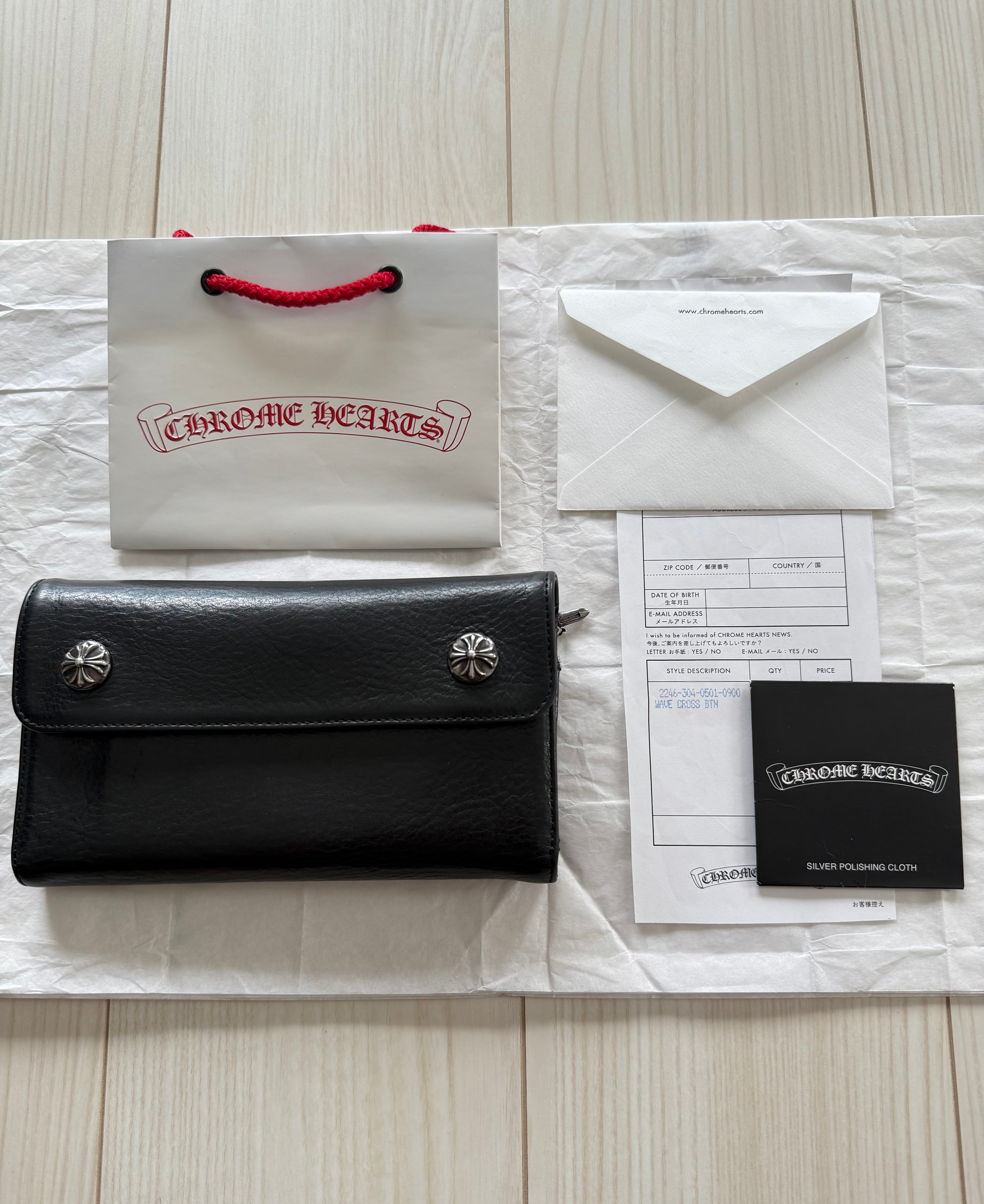 値下げ交渉可能 / 正規品!CHROME HEARTS クロムハーツ ウェーブ WAVE ウォレット 財布