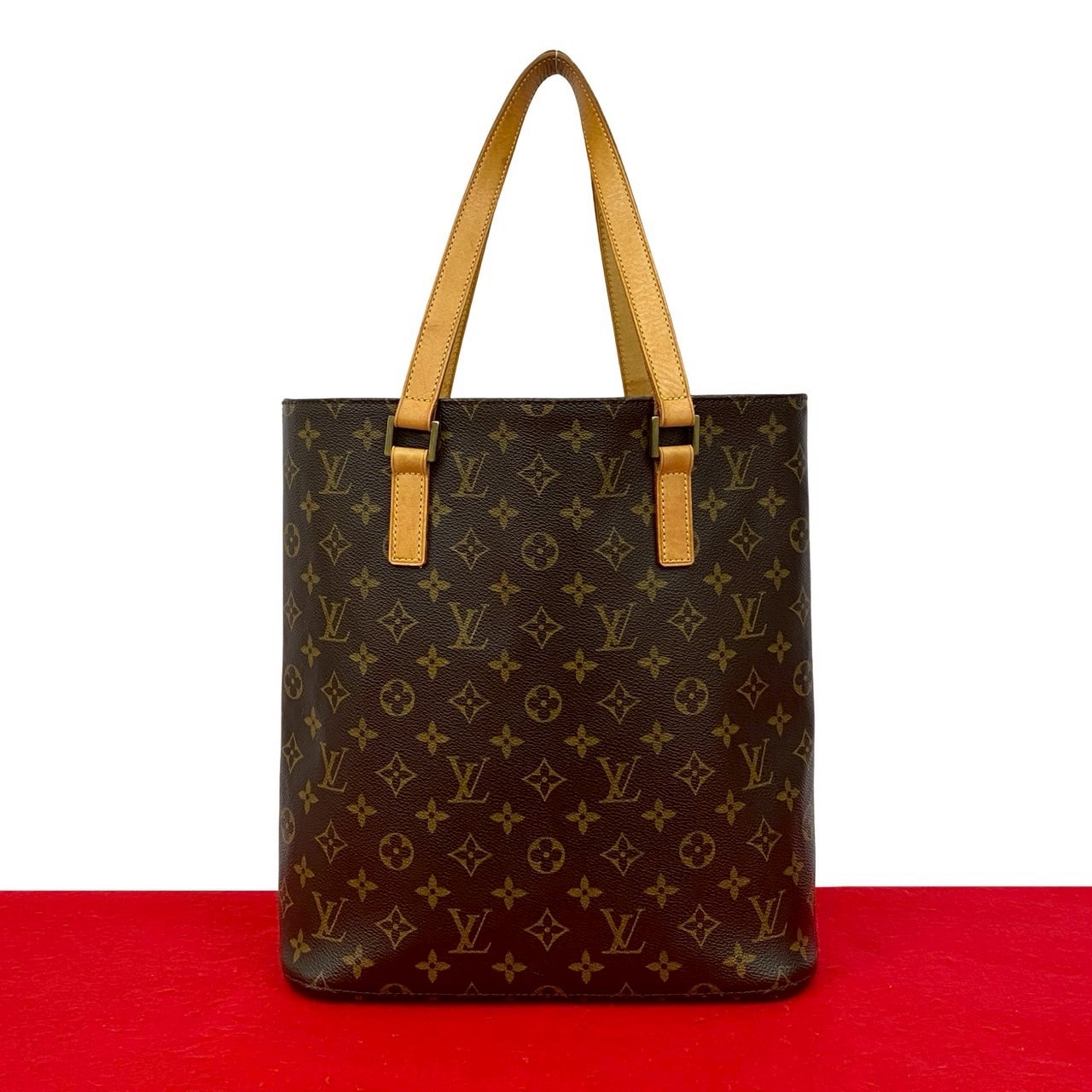 LOUIS VUITTON ルイヴィトン ヴァヴァン モノグラム レザー PVC トートバッグ ブラウン
 40157