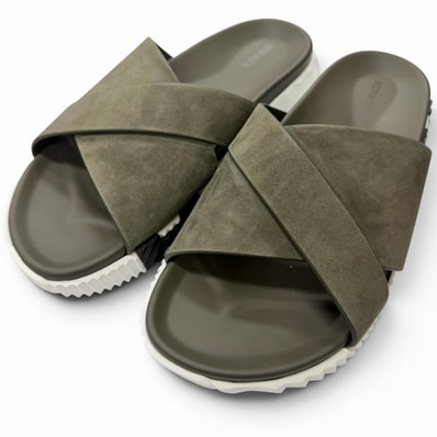 美品 エルメス サンダル インフラ カーキ メンズ 42
