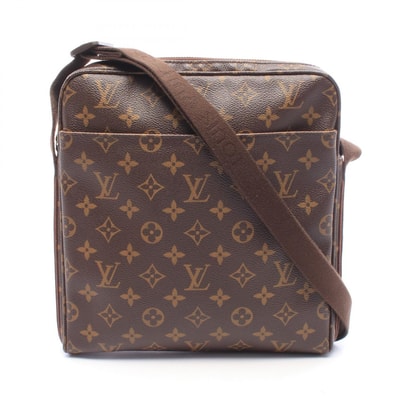 ルイ・ヴィトン LOUIS VUITTON トロター ボブール モノグラム ショルダーバッグ バッグ PVCコーティングキャンバス レザー メンズ レディース ブラウン系 M97037 【中古】