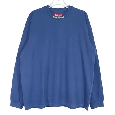 Supreme Embroidered Collar L/S Top "Navy"
