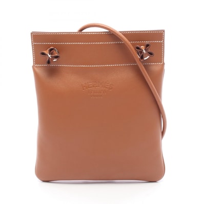 エルメス HERMES アリーヌ ミニ ショルダーバッグ バッグ レザー エバーカラー エバーカラー ゴールド Z刻印(2021年製造) レディース ブラウン系 【中古】