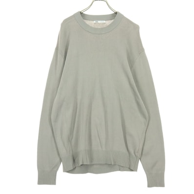 ZARA ザラ 長袖 クルーネック ニット M グレー