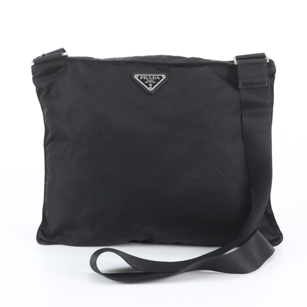 ■極美品 プラダ テスート ナイロントライアングルロゴショルダーバッグ