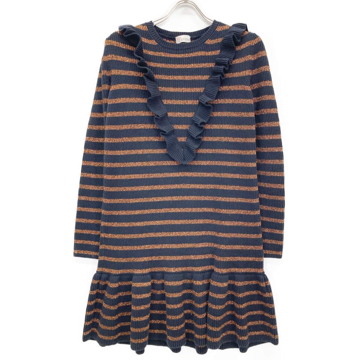 レッドヴァレンチノ SR3KDA534GJ ネイビー 長袖 ニットワンピース S