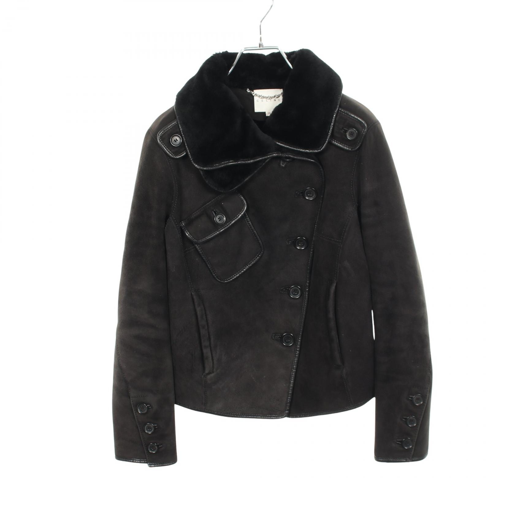セリーヌ CELINE 衣料品 アウター レザー ムートン レディース ブラック系 【中古】