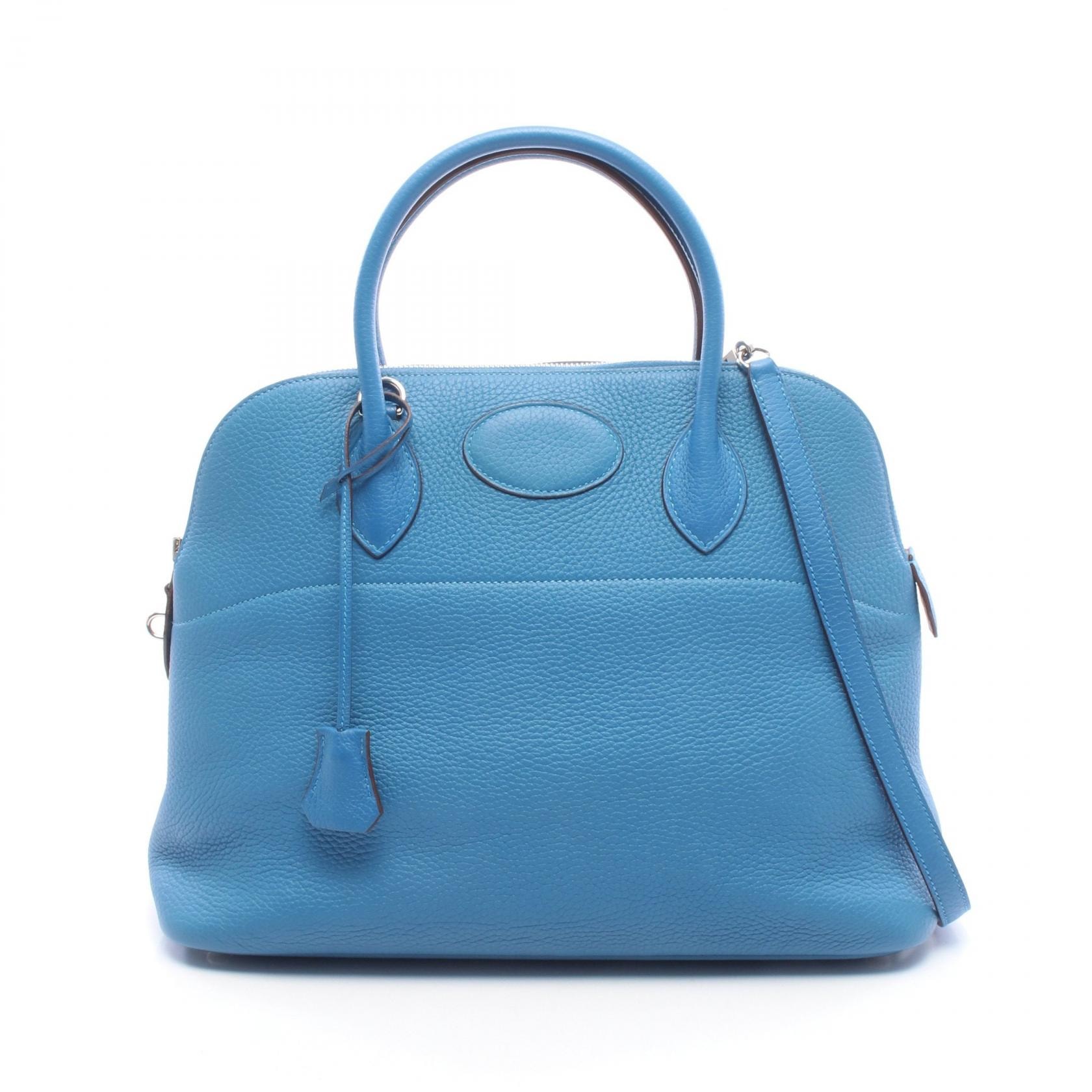 エルメス HERMES ボリード35 2WAY ハンドバッグ バッグ レザー トリヨンクレマンス トリヨンクレマンス □O刻印(2011年製造) レディース ブルー系 【中古】