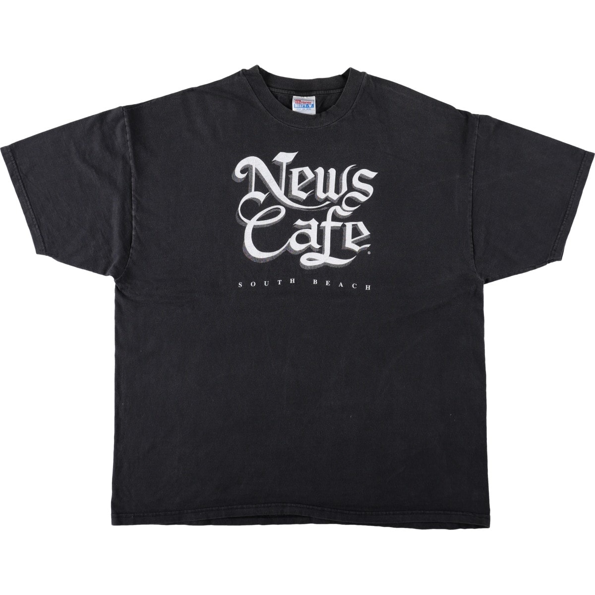 古着 90~00年代 ヘインズ Hanes News Cafe ニュースカフェ アドバタイジングTシャツ メンズXXL相当/eaa642267