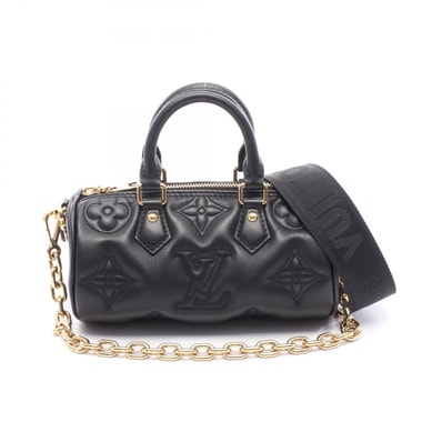 ルイ・ヴィトン LOUIS VUITTON パピヨン BB バブルグラム ハンドバッグ バッグ レザー ノワール レディース ブラック系 M59800 【中古】