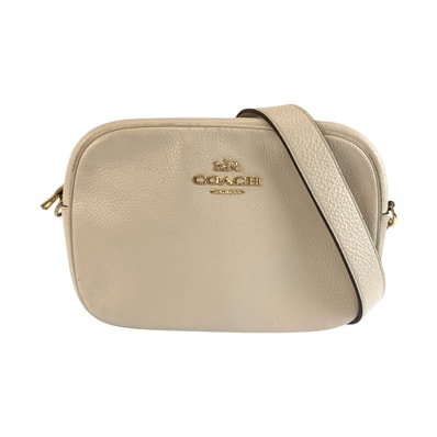 COACH コーチ ホワイト クリーム ゴールド金具 レザー ショルダーバッグ メッセンジャーバッグ 604114 【中古】
