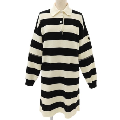 極美品 グッチ
ワンピース ブラック ホワイト レディース XS 731592