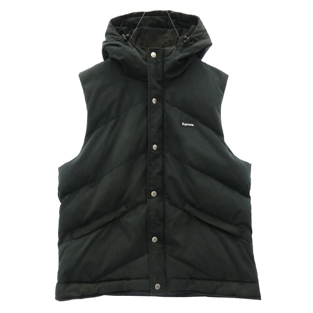 Supreme シュプリーム 12AW Hooded Down Vest フーデッド 中綿インサレーション ベスト ブラック系 M【中古】