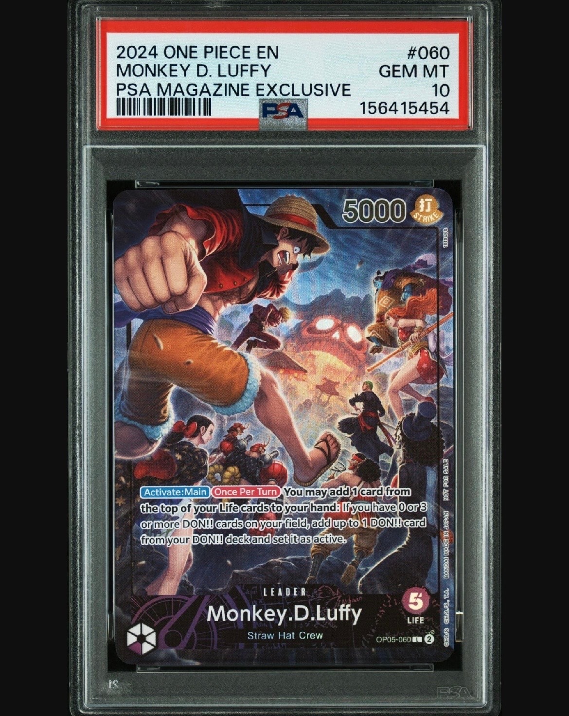 PSA10】モンキー・D・ルフィ L [OP05-060]【英語版】（PSA限定コラボ