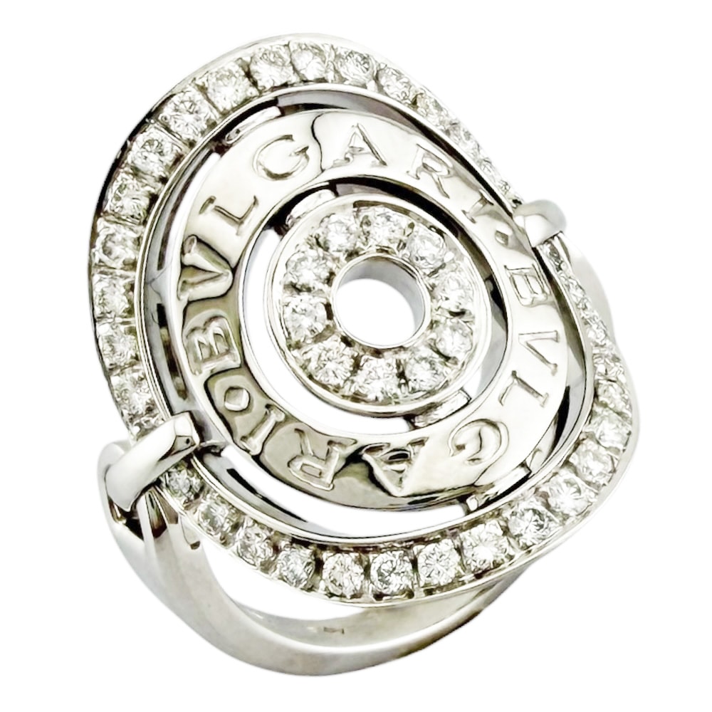 ブルガリ アストラーレチェルキ リング 指輪 13号 18金 K18ホワイトゴールド ダイヤモンド レディース BVLGARI 中古
