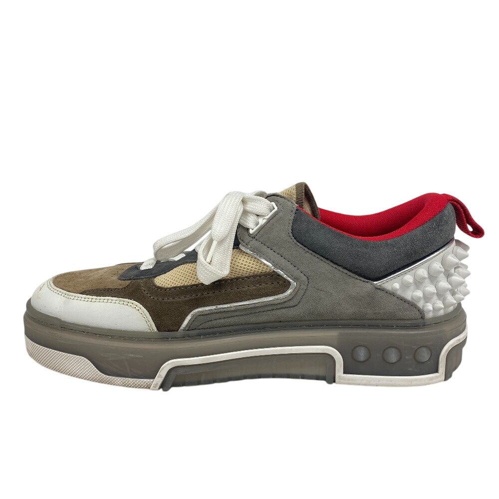 クリスチャンルブタン Christian Louboutin スニーカー スパイクスタッズ アストロルビ グレー