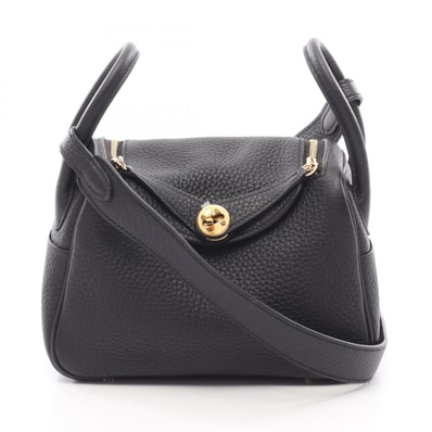 エルメス HERMES リンディ ミニ ショルダーバッグ バッグ トリヨンクレマンス トリヨンクレマンス レディース ブラック系 【中古】
