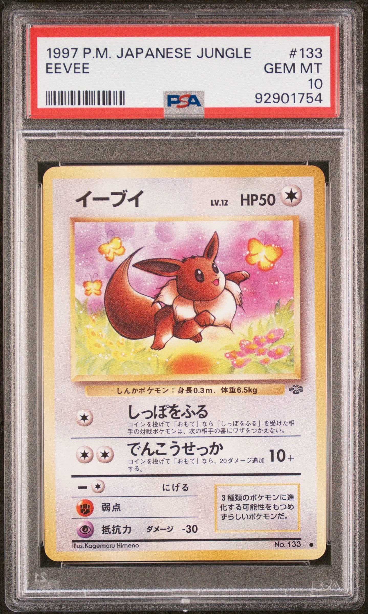 PSA10】イーブイ ○ : 旧裏 [PMCG2 No.133](拡張パック「ポケモン