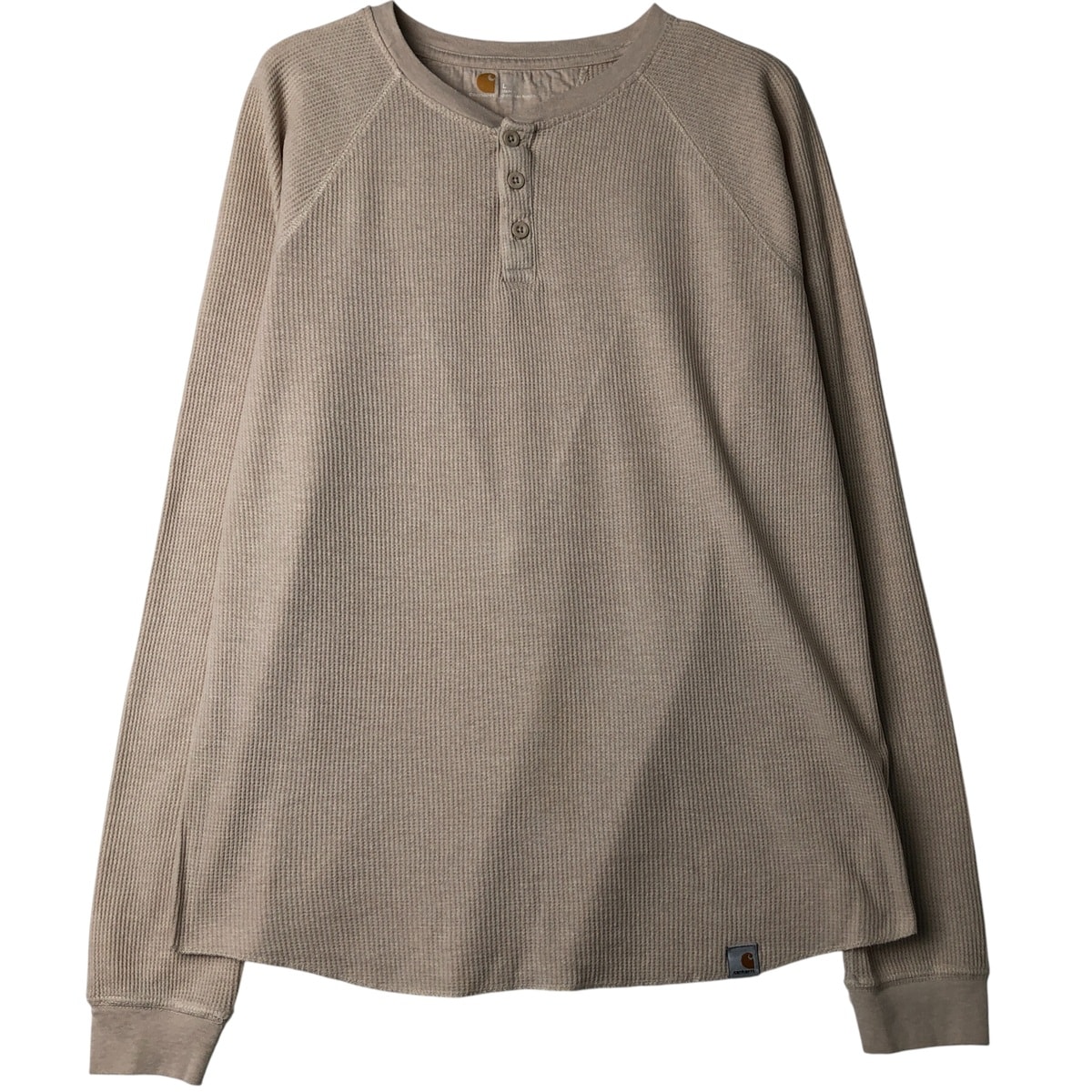 古着 カーハート Carhartt ヘンリーネック サーマルロンT ワッフル メンズL相当/eaa616136