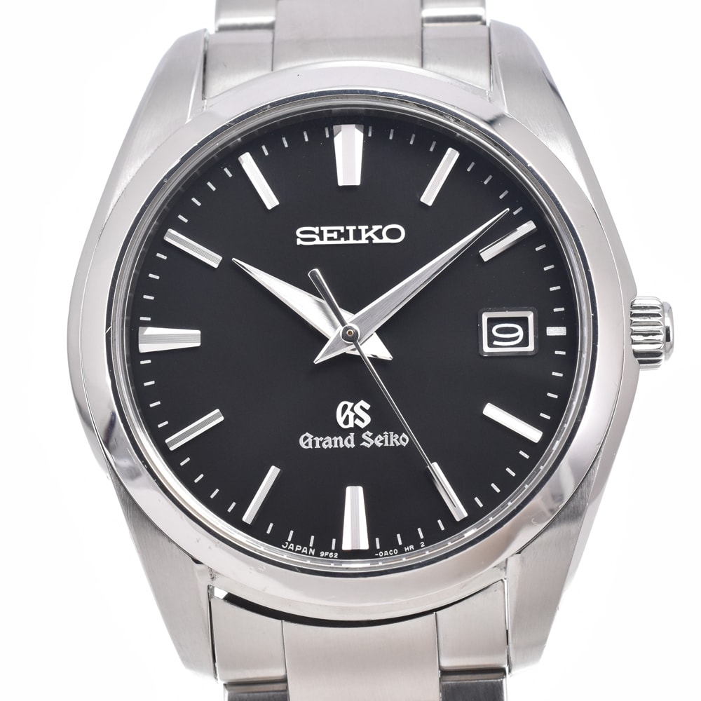 セイコー SEIKO 9F62-0AB0 グランドセイコー デイト ブラック クォーツ メンズ 良品 腕時計 H#149606