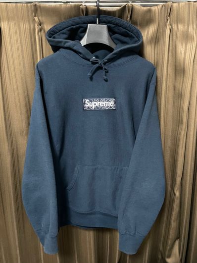 Supreme Bandana Box Logo Hooded Sweatshirt "Navy"