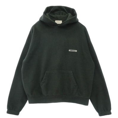 FEAR OF GOD フィアオブゴッド ESSENTIALS エッセンシャルズ ボア フリース フーディー パーカー グリーン系 M【中古】