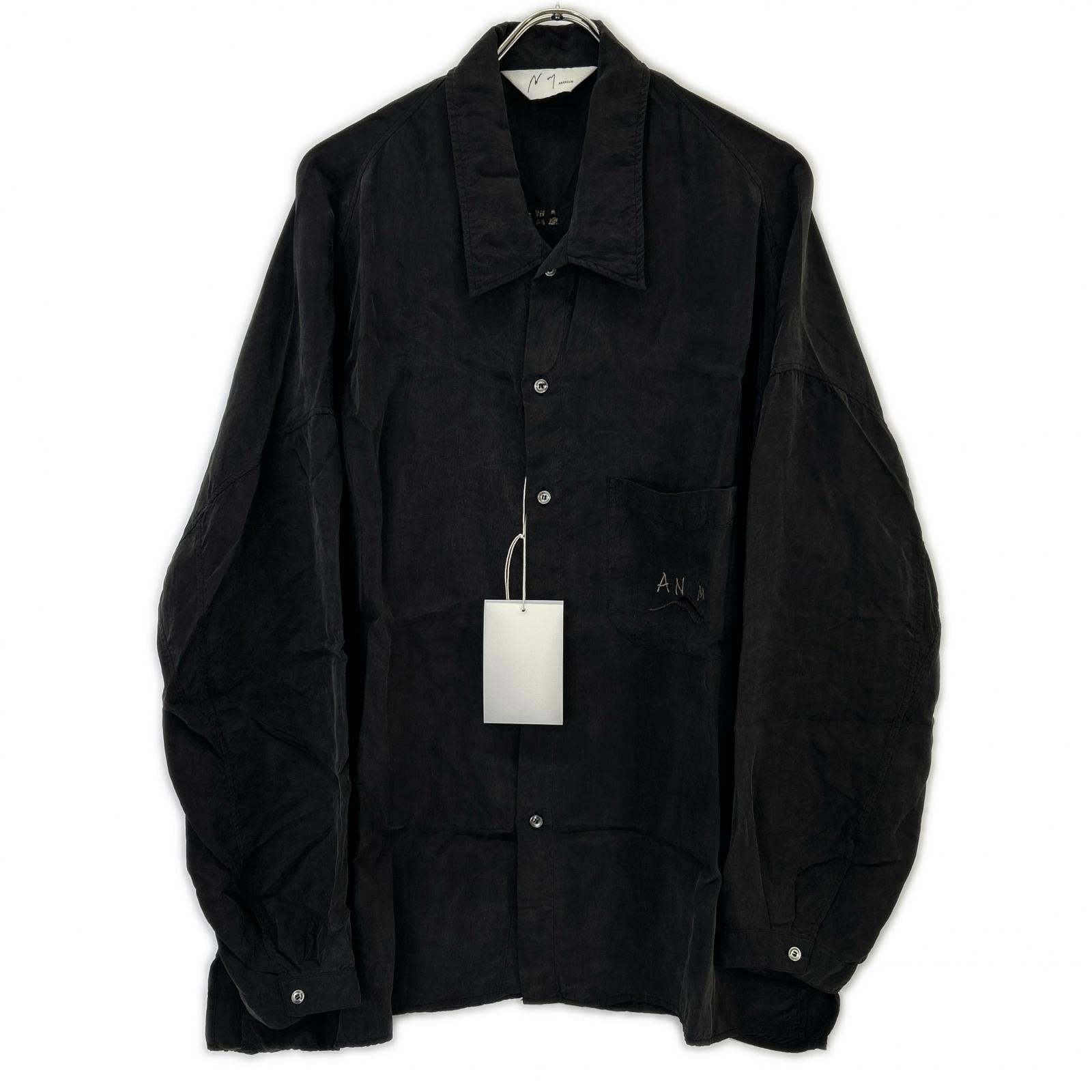 アンセルム 26SS ANC-SH78 ネイビー キュプラ EMBROIDERED SOUVENIR SHIRT/エンブロイダードスーベニアシャツ 2